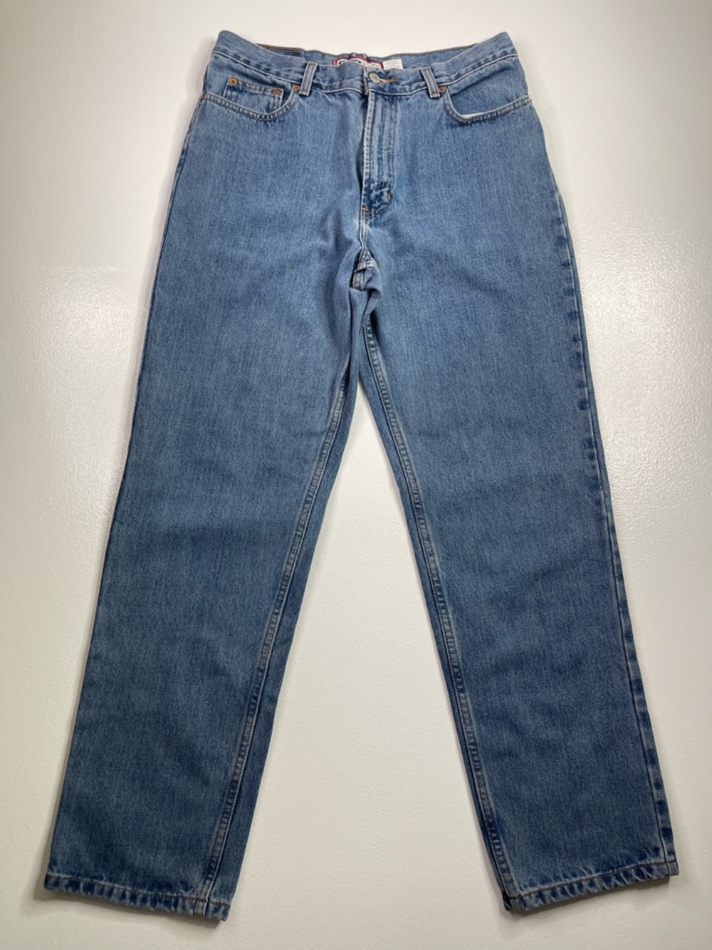 Vintage Old Navy Y2K Straight Leg Medium Wash Cotton Blue Jeans Size 12